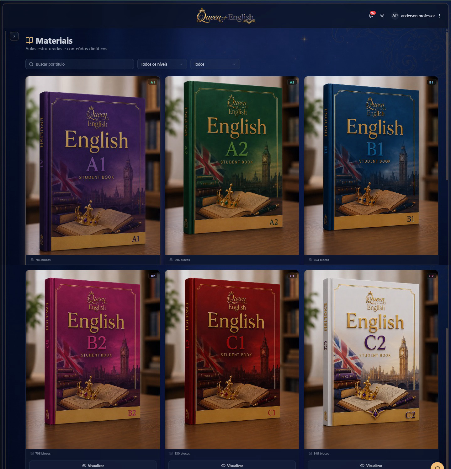 Material Queen of English do A1 ao C2